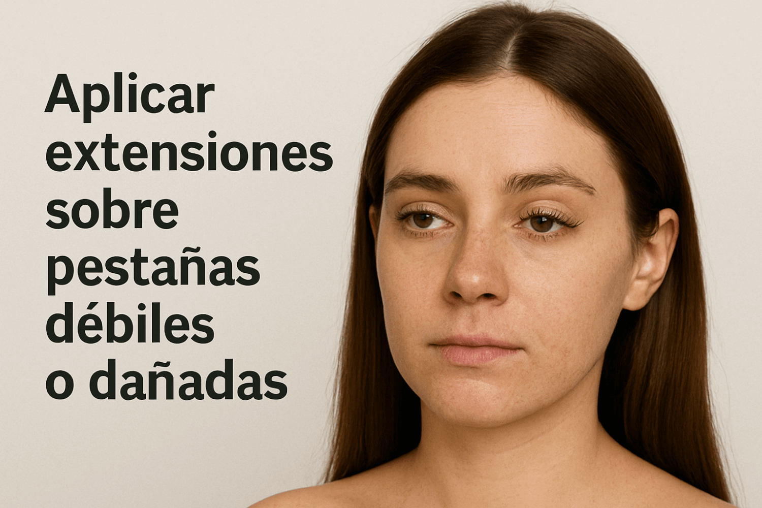Extensiones sobre pestañas débiles