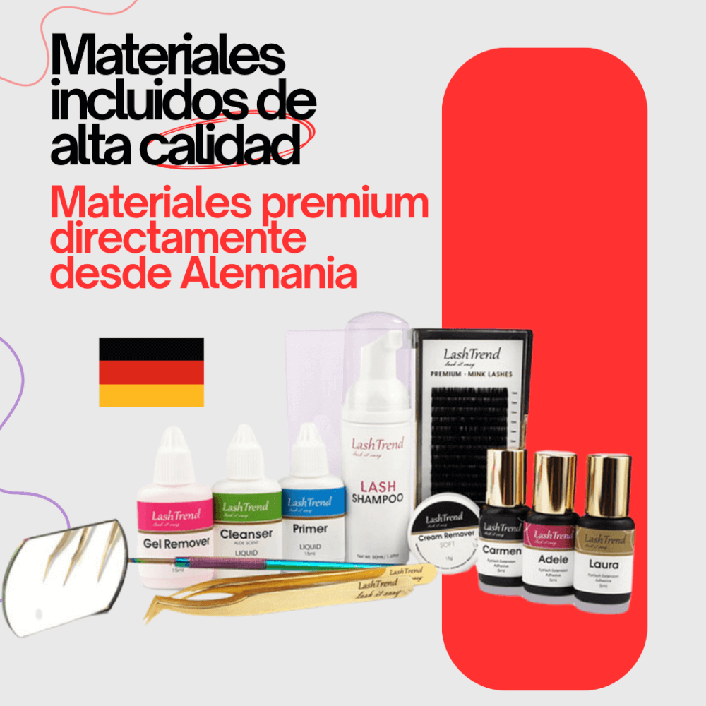 materiales propios para cursos de pestanas
